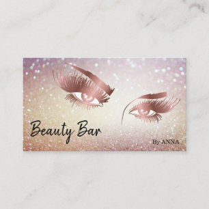 Beautiful Long Lash Eyes Makeup Artist Business Card