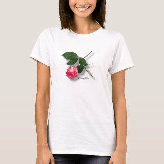 Beautiful Long  Stem Pink Rose T-Shirt