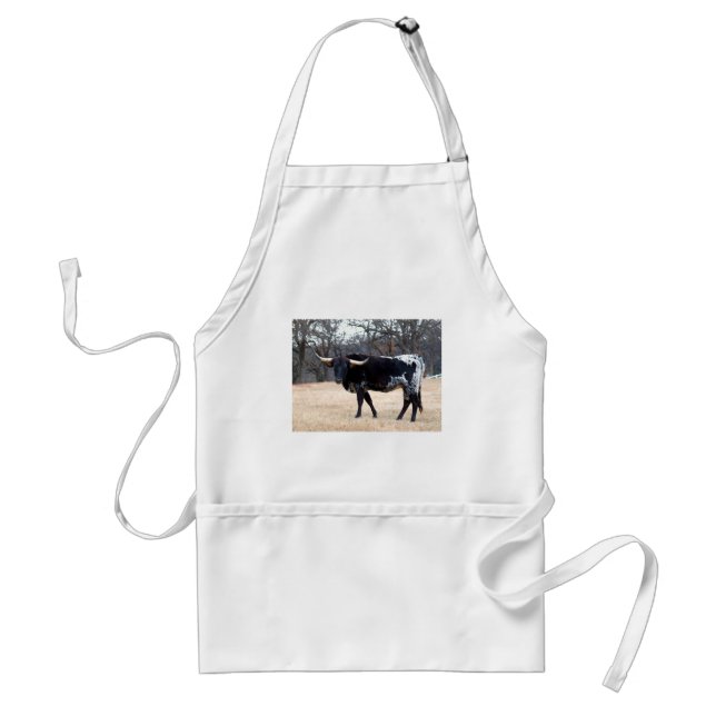 Beautiful Longhorn Standard Apron (Front)