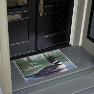 Beautiful Loon On Northern Lake Doormat