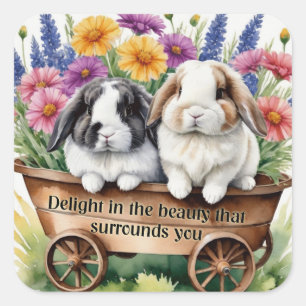 Beautiful Lop Bunny Rabbit Pretty  Square Sticker