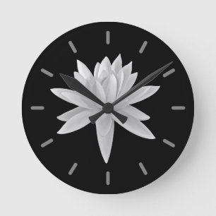 Beautiful Lotus Art Cool Trendy Round Clock
