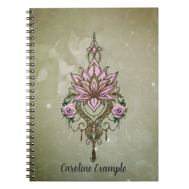 Beautiful lotus blossom  notebook (Front)