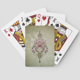 Beautiful lotus blossom playing cards