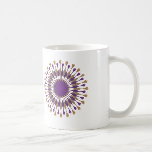 Beautiful Lotus Flower Design Violet Coffee Mug