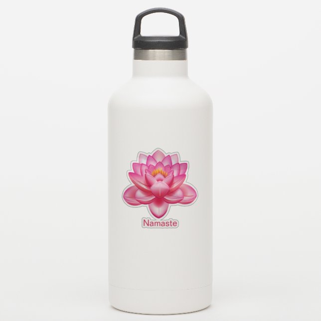 Beautiful Lotus Flower Sticker (Waterbottle)