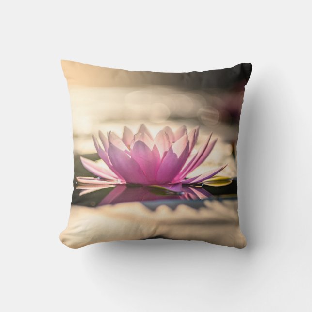 Beautiful Lotus,Lake,Landscape Cushion (Front)