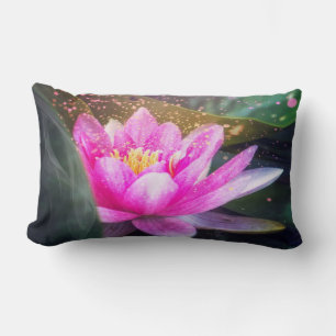 Beautiful Lotus ,Landscape, Zen Lumbar Cushion