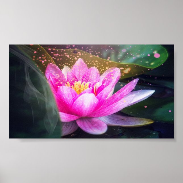 Beautiful Lotus, Landscape, Zen Poster (Front)
