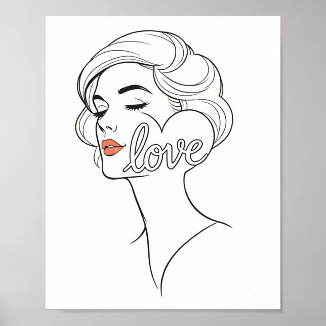 Beautiful "LOVE" Beauty Salon Wall Art & Posters  (Front)