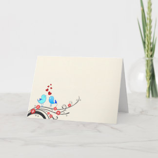 Beautiful love birds holiday card