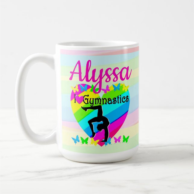 BEAUTIFUL LOVE GYMNASTICS FOREVER DESIGN COFFEE MUG (Left)