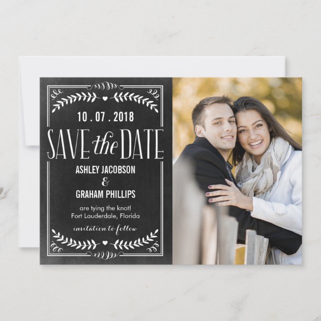 Beautiful Love Save The Date Card (Front)