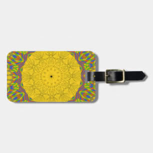 Beautiful Lovely African Golden Yellow Tribal art Luggage Tag