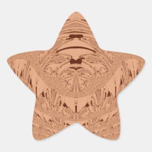 Beautiful Lovely African Lion head vector pattern  Star Sticker