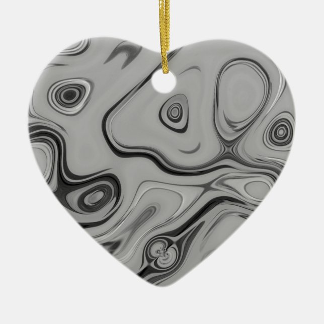  Beautiful Lovely Ash Grey Texture Colour Art Prin Ceramic Ornament (Front)