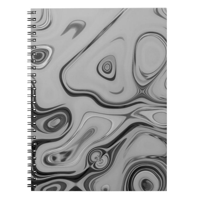  Beautiful Lovely Ash Grey Texture Colour Art Prin Notebook (Front)