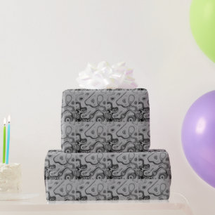  Beautiful Lovely Ash Grey Texture Colour Art Prin Wrapping Paper