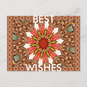 Beautiful Lovely Asian traditional edgy pattern Postcard