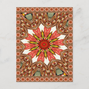 Beautiful Lovely Asian  traditional edgy pattern Postcard
