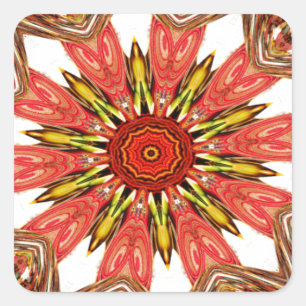 Beautiful Lovely Asian  traditional edgy pattern Square Sticker