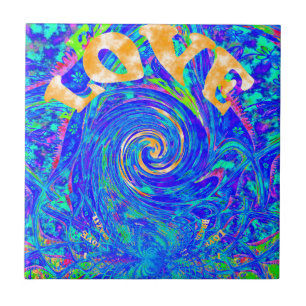 Beautiful Lovely Blue Love Print Flash  vector art Tile