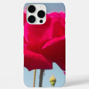 Beautiful Lovely Celestial Rose Red Against Blue  iPhone 16 Pro Max Case