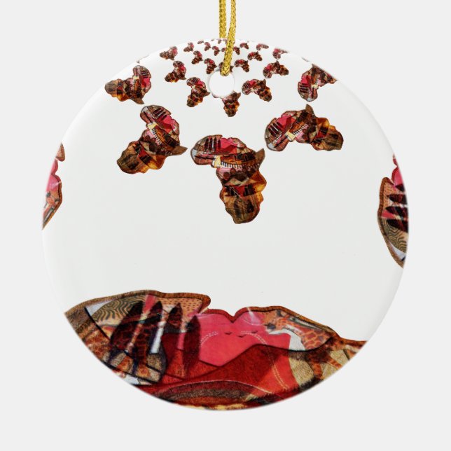 Beautiful Lovely Colours Ceramic Ornament (Front)