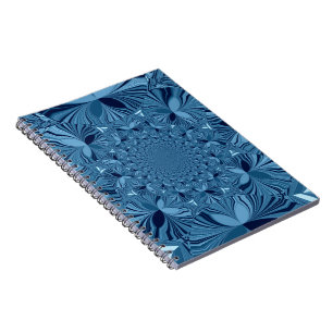 Beautiful Lovely Iridescent Blue Kaleidoscope Art Notebook