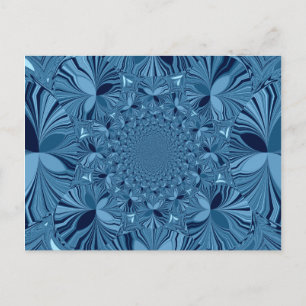 Beautiful Lovely Iridescent Blue Kaleidoscope Art  Postcard