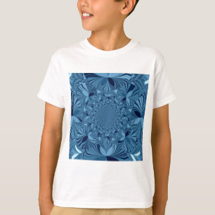Beautiful Lovely Iridescent Blue Kaleidoscope Art T-Shirt