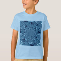 Beautiful Lovely Iridescent Blue Kaleidoscope Art