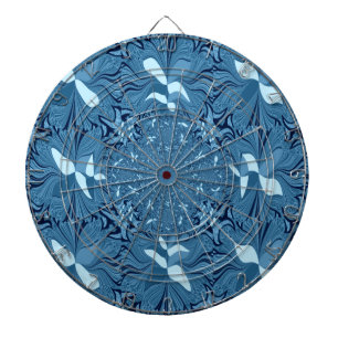 Beautiful Lovely Iridescent blue. pattern seamless Dartboard
