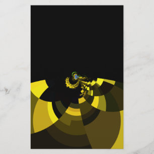 Beautiful Lovely Jet Black Golden Yellow Print Art