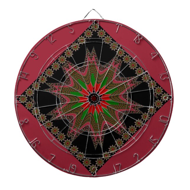 Beautiful Lovely Kenya Cultural Motif Geometrical  Dartboard (Front)