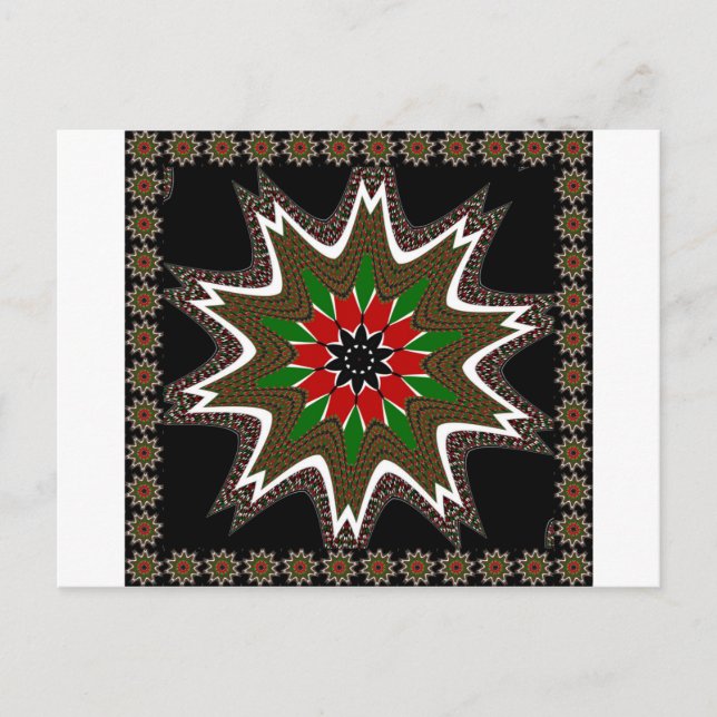 Beautiful Lovely Kenya Cultural Motif Geometrical  Postcard (Front)