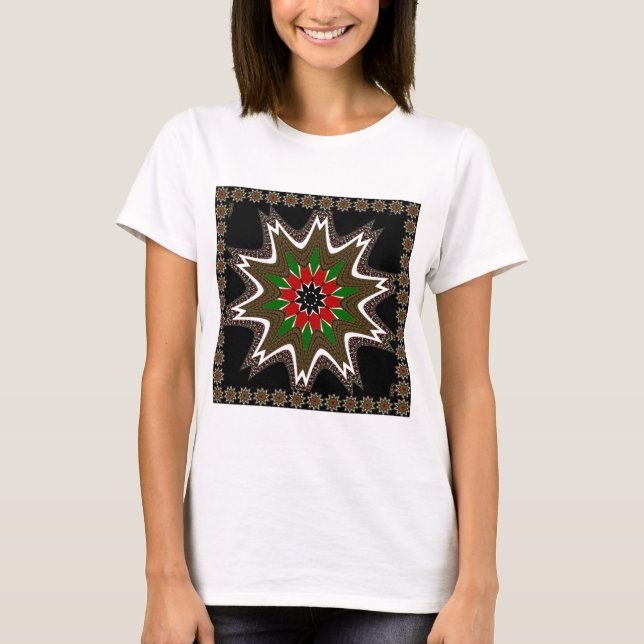 Beautiful Lovely Kenya Cultural Motif Geometrical  T-Shirt (Front)