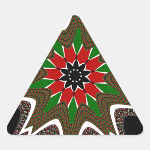 Beautiful Lovely Kenya Cultural Motif Geometrical  Triangle Sticker