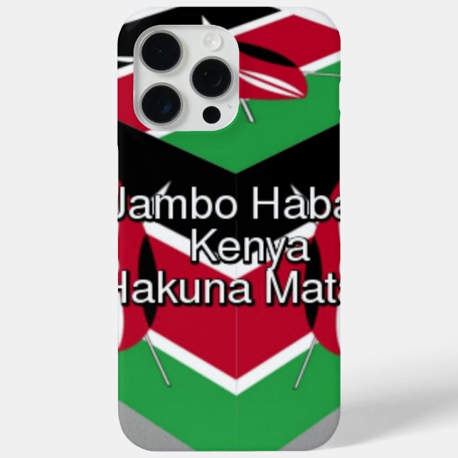 🇰🇪 Beautiful Lovely Kenyan Flag Cube  Greeting Case-Mate iPhone Case (Back)