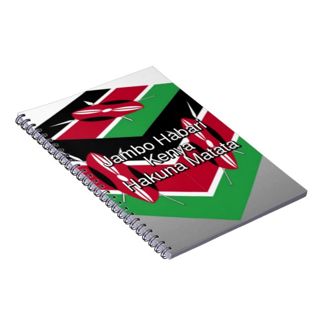 Beautiful Lovely Kenyan Flag Cube with Greeting  Notebook (Right Side)