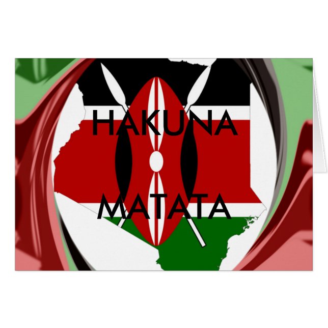 Beautiful Lovely Kenyan Whirlwind Map Design (Front Horizontal)