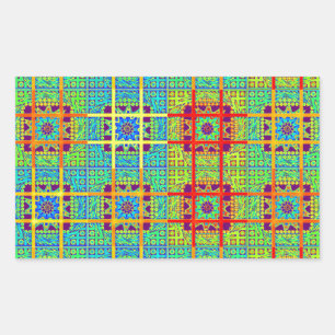Beautiful Lovely Mayan  ethnic Print vector design Rectangular Sticker