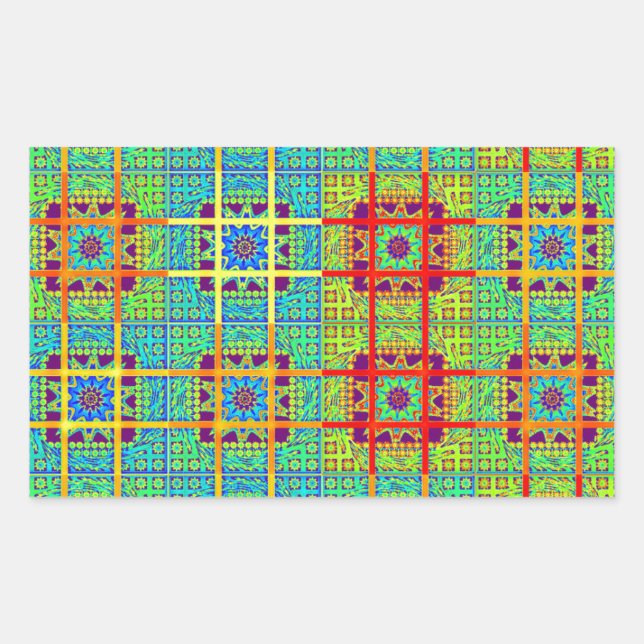 Beautiful Lovely Mayan  ethnic Print vector design Rectangular Sticker (Front)