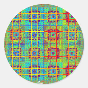 Beautiful Lovely South African Tribal Print vector Classic Round Sticker