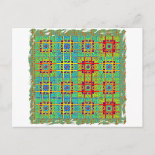 Beautiful Lovely South African Tribal Print vector Postcard