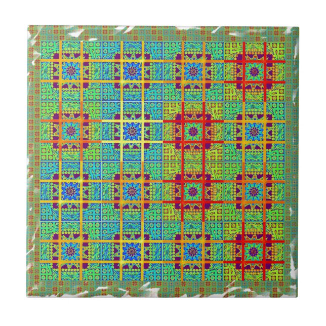 Beautiful Lovely South African Tribal Print vector Tile (Front)