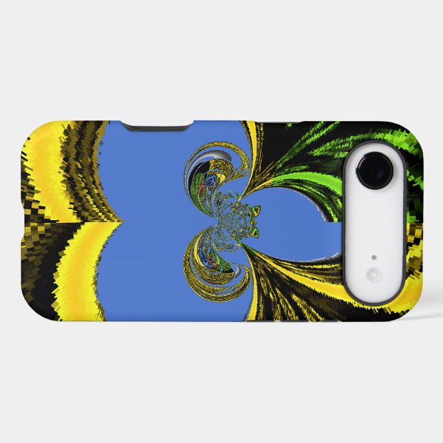 Beautiful Lovely South African Yellow and Blue Art (Back (Horizontal))
