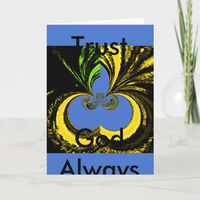 Beautiful Lovely South African Yellow and Blue Art Card (Front)