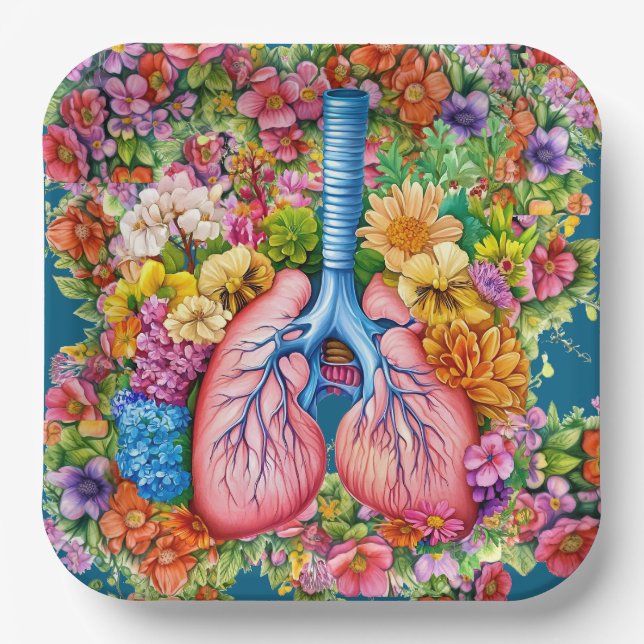 Beautiful Lungs Paper Plate (Front)
