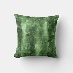 Beautiful Luxury Forest Green Geometrical Pattern Cushion